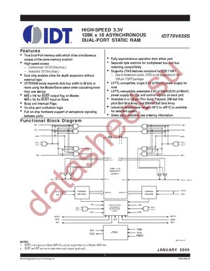 IDT70V639S10BC datasheet  